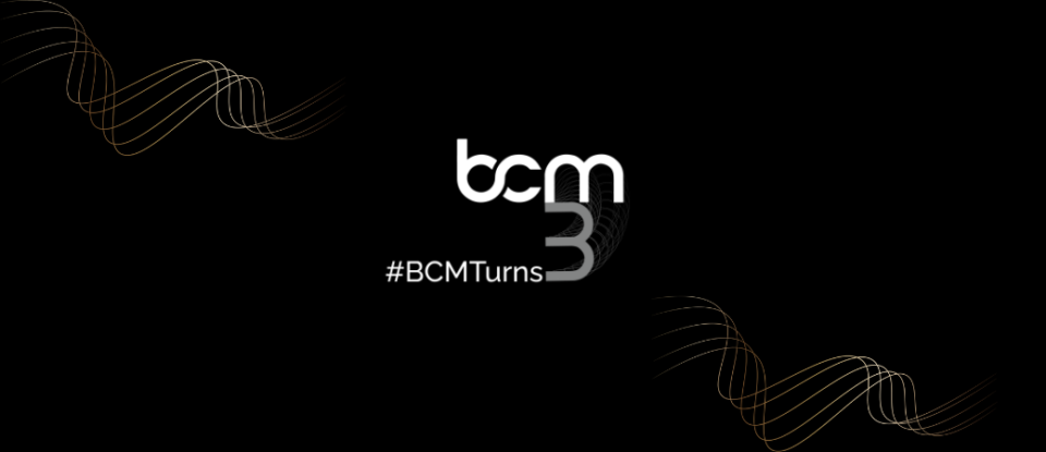 BCM Turns 3 Blog Banner